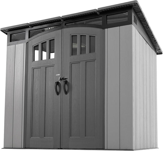 Lifetime Outdoor Storage Shed Polyethylene and Steel Gray 2.44m