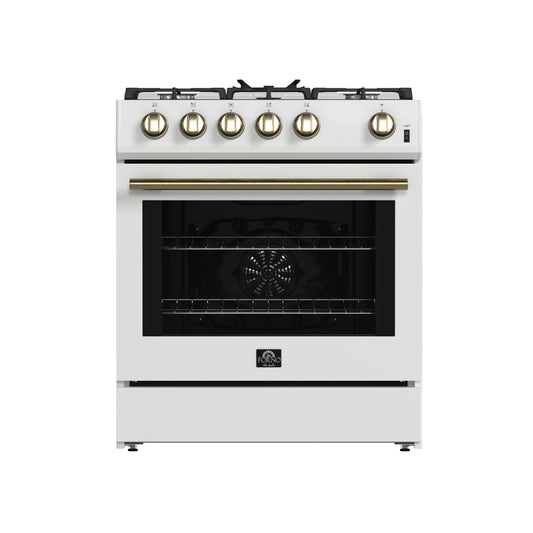 FORNO Leonardo Gas Range 76cm 141.6L FFSGS1116-30WHT