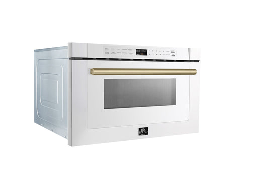 FORNO Espresso Capoliveri Built-In Microwave Drawer 59.9cm 34L FMWDR3000-24WHT