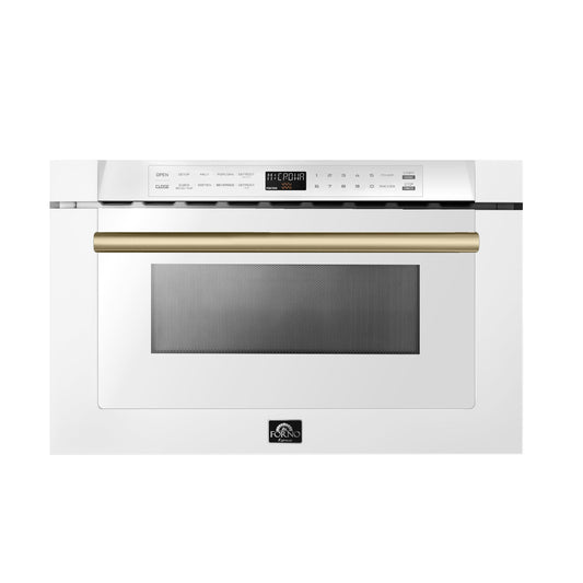 FORNO Espresso Capoliveri Built-In Microwave Drawer 59.9cm 34L FMWDR3000-24WHT