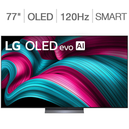 LG 77-inch OLED evo AI C5 4K Smart TV Bundle