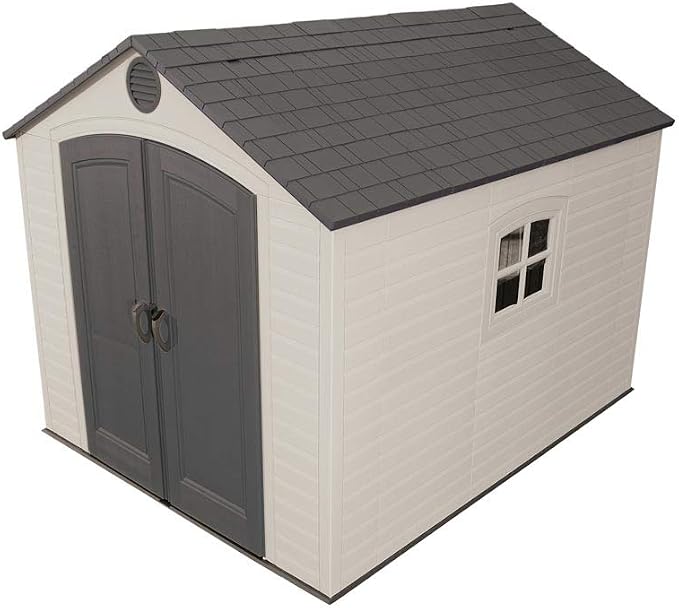 Lifetime Outdoor Storage Shed Polyethylene and Steel Putty/Brown 2.44m
