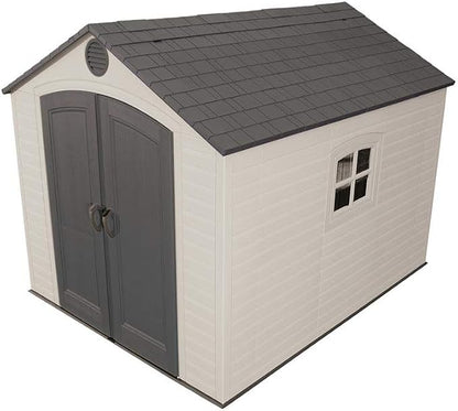 Lifetime Outdoor Storage Shed Polyethylene and Steel Putty/Brown 2.44m