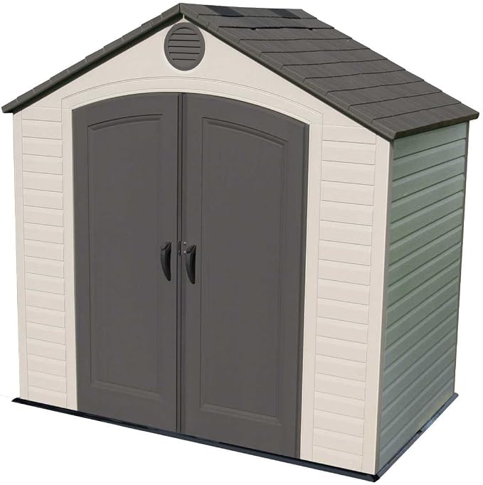 Lifetime Outdoor Storage Shed Polyethylene and Steel Desert Sand 2.44m