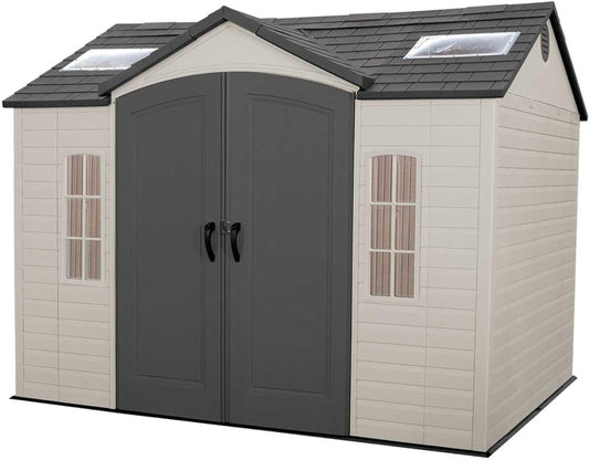 Lifetime Outdoor Storage Shed Polyethylene and Steel Tan 3.05m