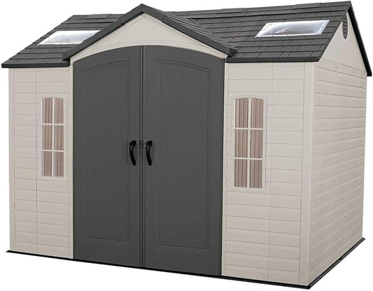 Lifetime Outdoor Storage Shed Polyethylene and Steel Tan 2.44m