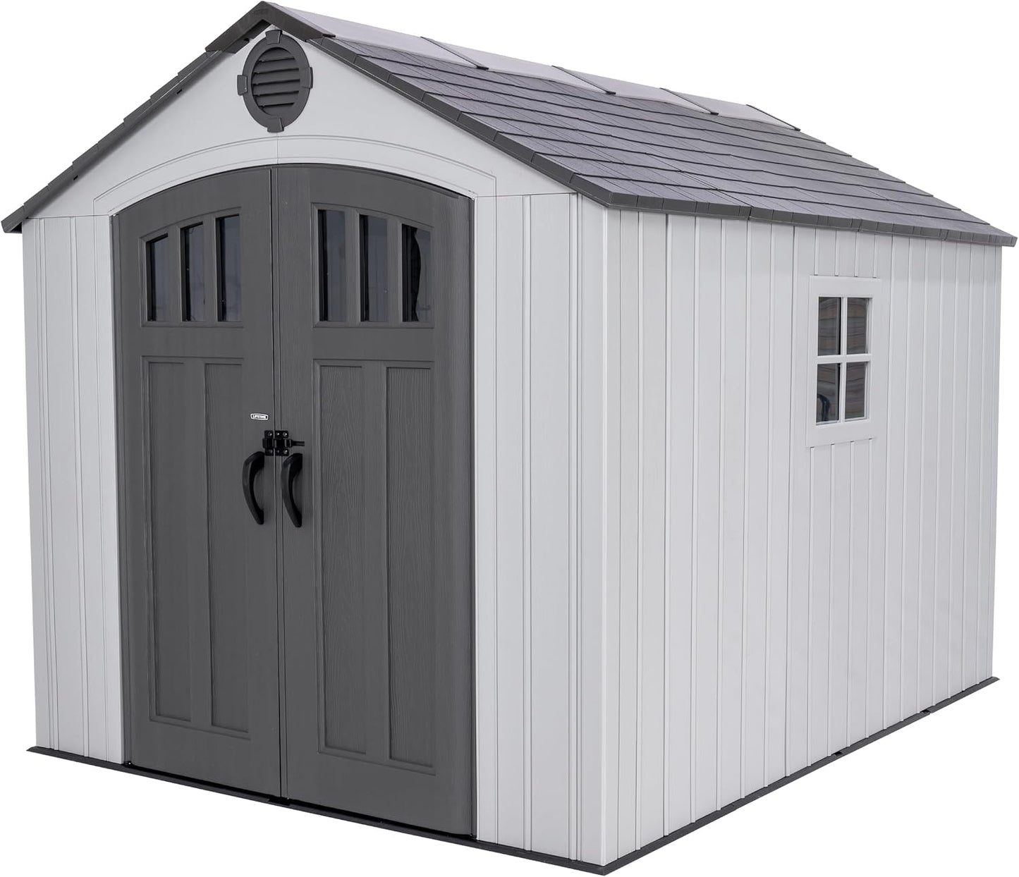 Lifetime Outdoor Storage Shed Polyethylene and Steel Gray 2.44m