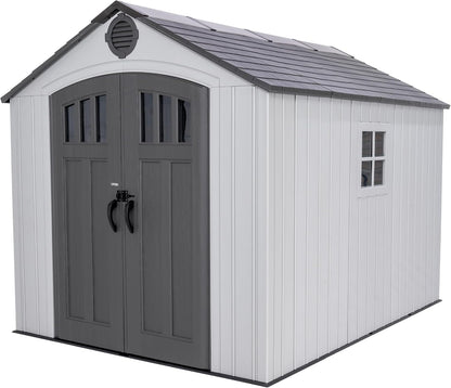 Lifetime Outdoor Storage Shed Polyethylene and Steel Gray 2.44m