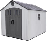 Lifetime Outdoor Storage Shed Polyethylene and Steel Gray 2.44m