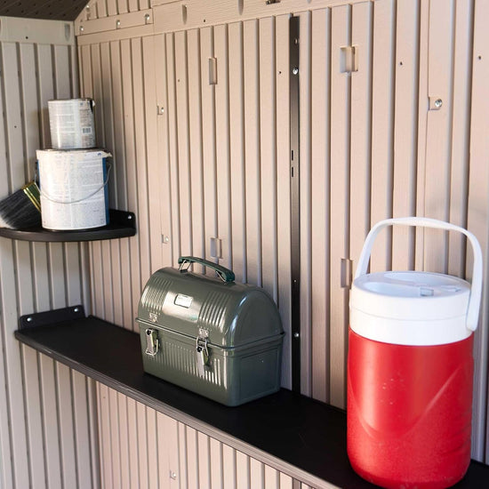 Lifetime Outdoor Storage Shed Polyethylene and Steel Tan 3.05m