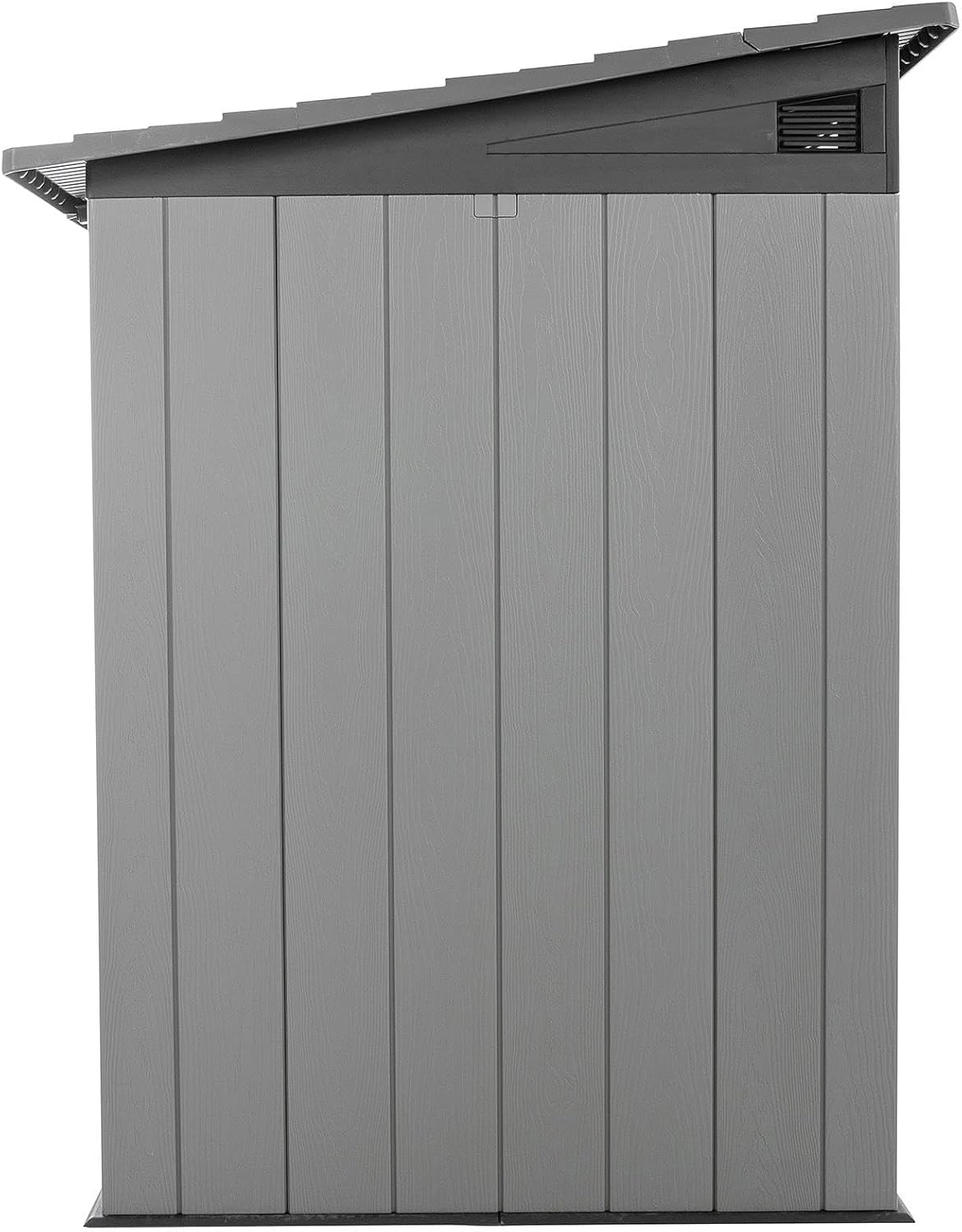Lifetime Outdoor Storage Shed Polyethylene and Steel Gray 2.44m