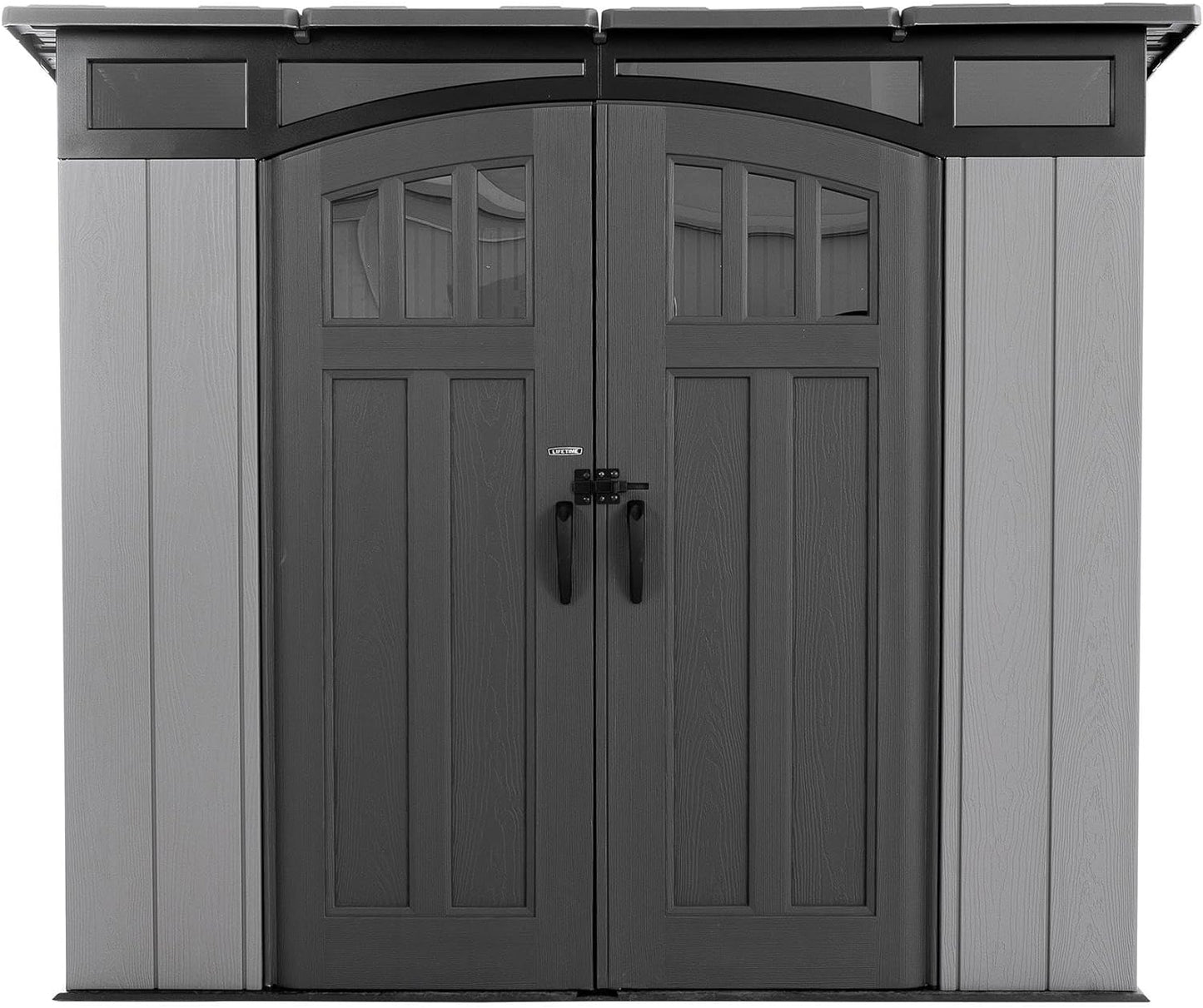 Lifetime Outdoor Storage Shed Polyethylene and Steel Gray 2.44m