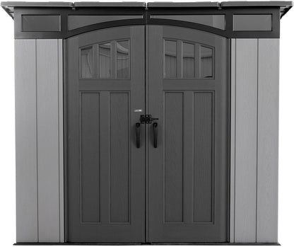 Lifetime Outdoor Storage Shed Polyethylene and Steel Gray 2.44m