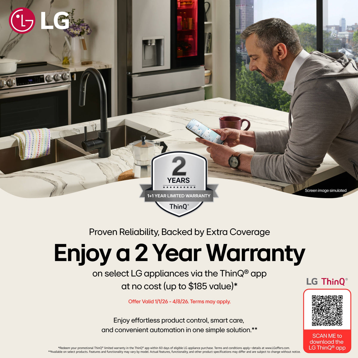 LG Counter-Depth MAX French Door Refrigerator 91.4cm 750.4L LRFLC2706S