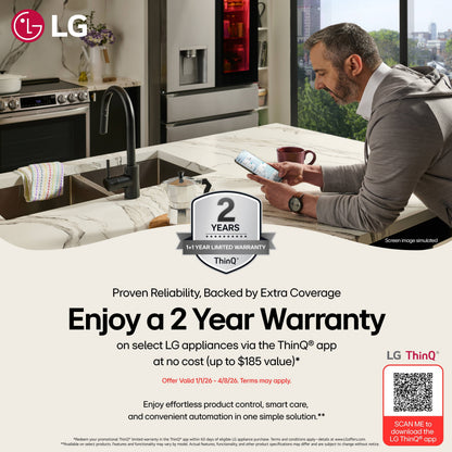 LG Counter-Depth MAX French Door Refrigerator 91.4cm 750.4L LRFLC2706S