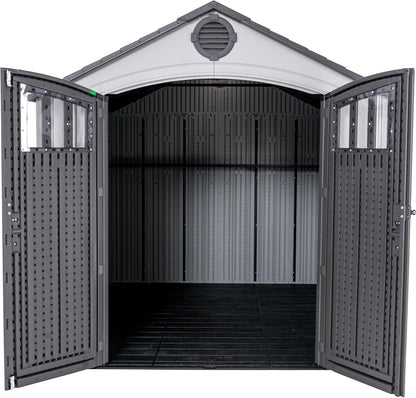 Lifetime Outdoor Storage Shed Polyethylene and Steel Gray 2.44m