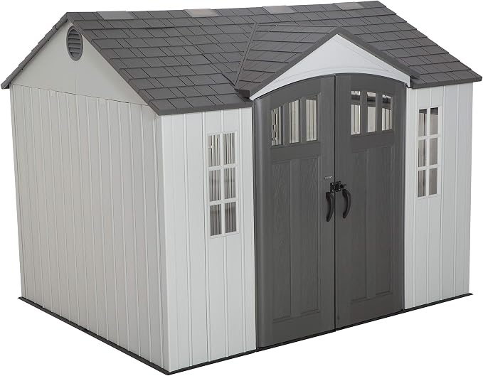 Lifetime Outdoor Storage Shed Polyethylene and Steel Gray 3.05m
