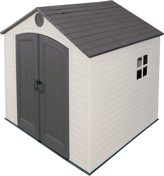 Lifetime Outdoor Storage Shed Polyethylene and Steel Putty/Brown 2.44m
