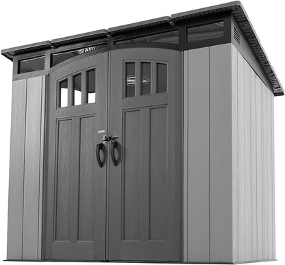 Lifetime Outdoor Storage Shed Polyethylene and Steel Gray 2.44m