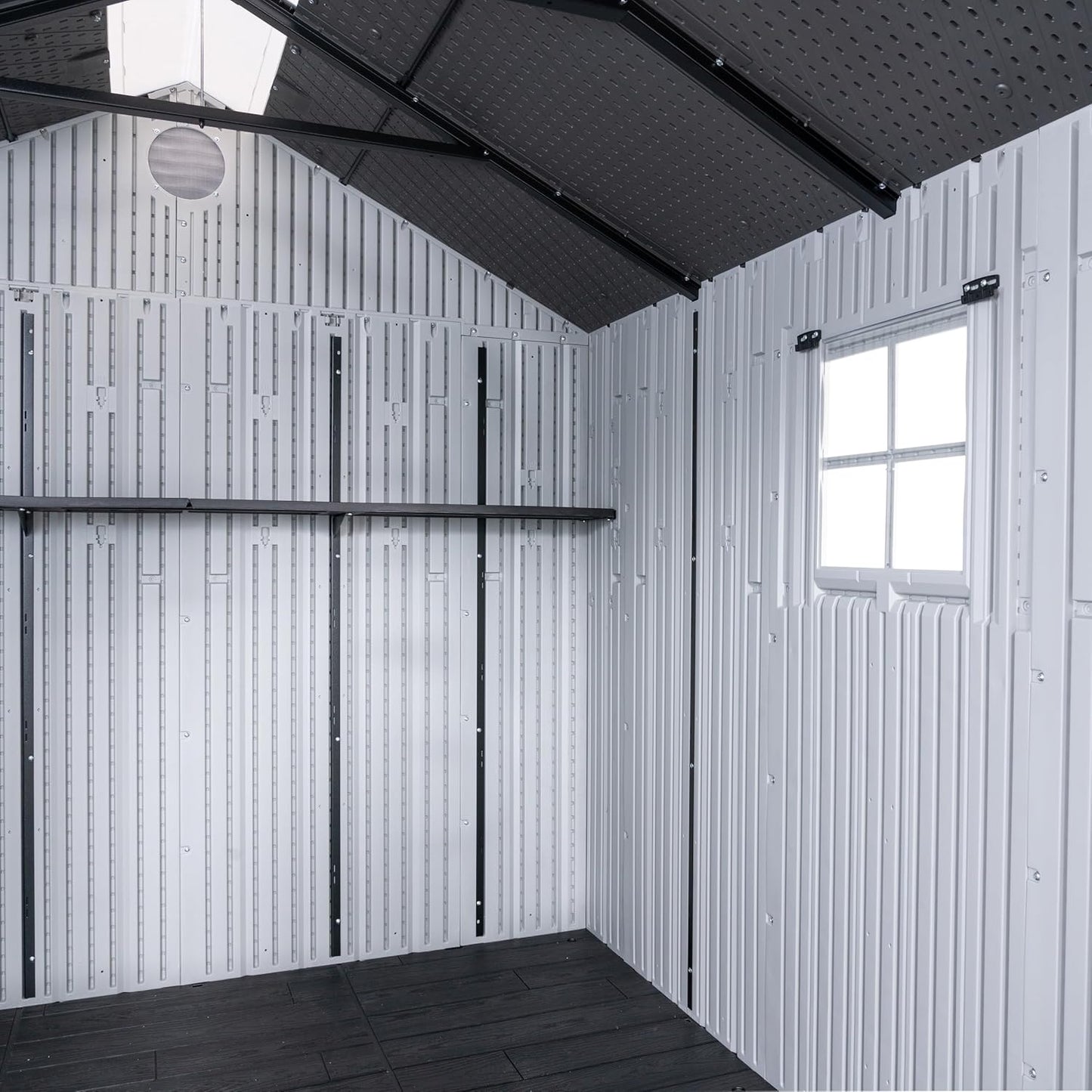 Lifetime Outdoor Storage Shed Polyethylene and Steel Gray 2.44m