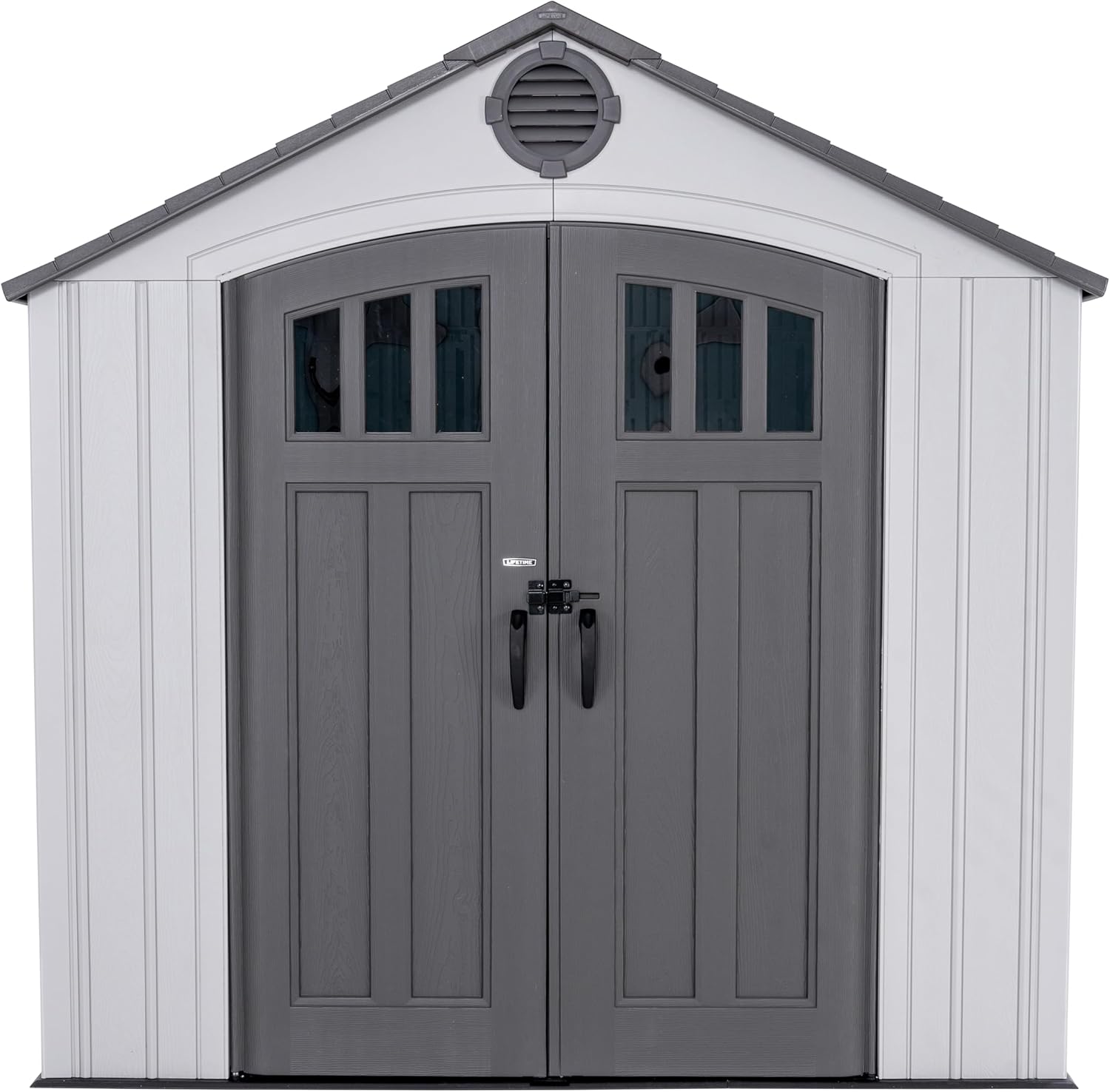 Lifetime Outdoor Storage Shed Polyethylene and Steel Gray 2.44m