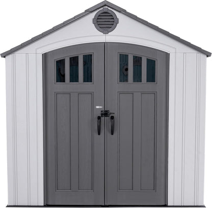 Lifetime Outdoor Storage Shed Polyethylene and Steel Gray 2.44m