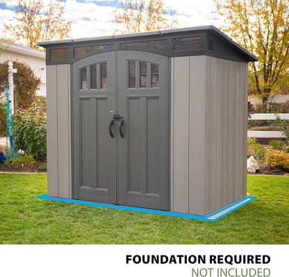 Lifetime Outdoor Storage Shed Polyethylene and Steel Gray 2.44m