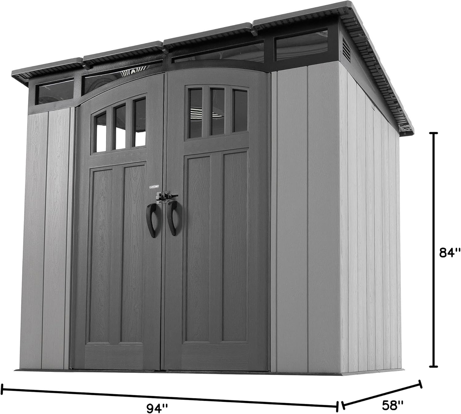 Lifetime Outdoor Storage Shed Polyethylene and Steel Gray 2.44m