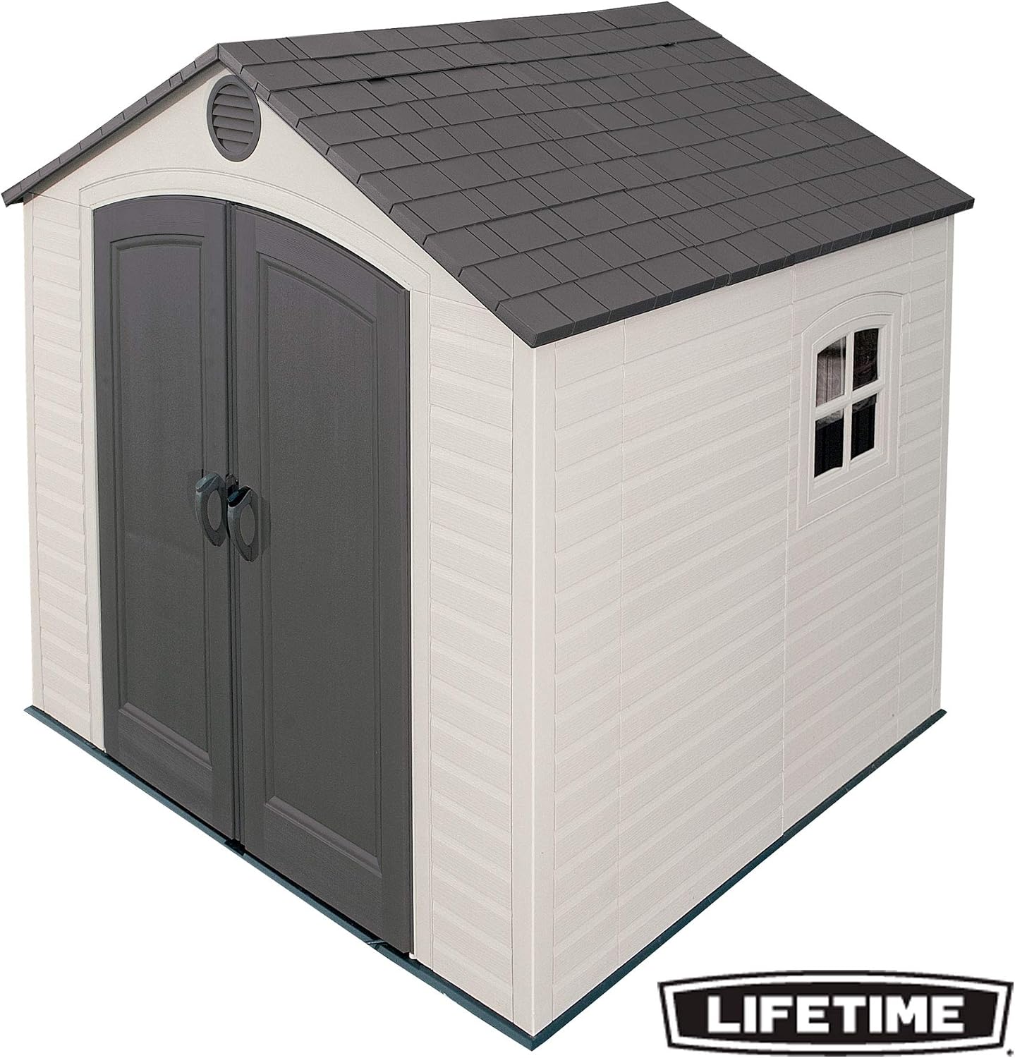 Lifetime Outdoor Storage Shed Polyethylene and Steel Putty/Brown 2.44m