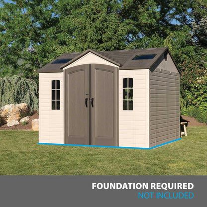 Lifetime Outdoor Storage Shed Polyethylene and Steel Tan 3.05m