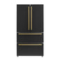 FORNO Moena French Door Refrigerator 91.4cm 543.7L Black FFRBI1820-36BLK