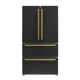 FORNO Moena French Door Refrigerator 91.4cm 543.7L Black FFRBI1820-36BLK