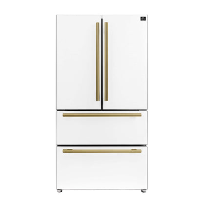 FORNO Espresso Moena French Door Refrigerator 91.4cm 543.7L White