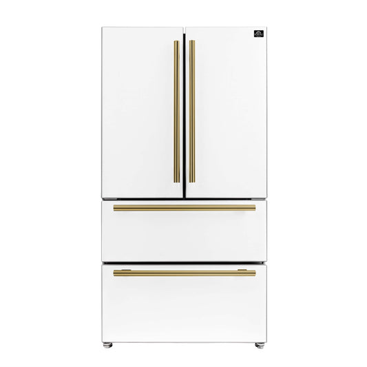 FORNO Espresso Moena French Door Refrigerator 91.4cm 543.7L White