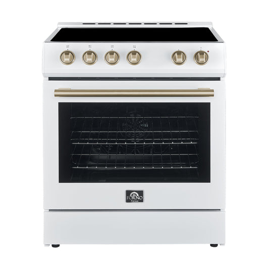 FORNO Espresso Leonardo Electric Range 76.2cm 141.6L White FFSEL6012-30WHT