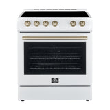 FORNO Espresso Leonardo Electric Range 76.2cm 141.6L White FFSEL6012-30WHT