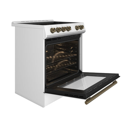 FORNO Espresso Leonardo Electric Range 76.2cm 141.6L White FFSEL6012-30WHT