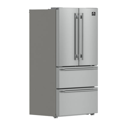 FORNO Moena French Door Refrigerator 91.2cm 543.7L FFRBI1820-36SB